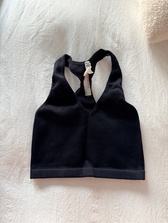 FP Movement by Free People Tops - FP Movement by Free People Black Ribbed Racerback Sports Tank